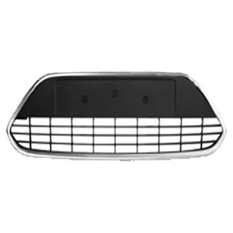 Grille de pare-choc avant centrale noire et chromée Ford Focus 2 phase 2 2008-2010