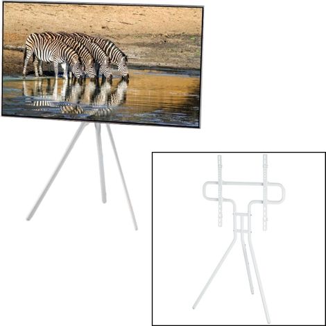 TV-Ständer Staffelei-Design Weiß bis 75" (1/5)