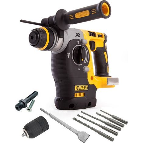 Dewalt DCH273N XR 18v SDS Brushless Hammer Drill + SDS Bits Chisel + Chuck (1/4)