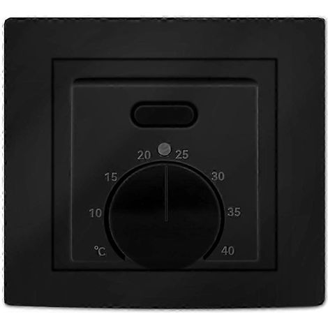 Schwarzer Thermostat 220V 16A für Fußbodenheizung mit Umgebungstemperaturregelung (1/5)