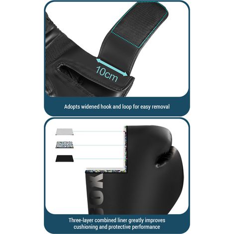 Gants d'entraînement de kickboxing, sac de boxe en PU pour adultes et enfants (1/5)