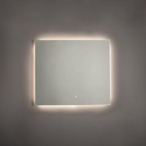 Saniclass Squared Miroir de salle de bains - 80x70cm - éclairage LED indirect - interrupteur tactile - chauffage miroir (1/5)