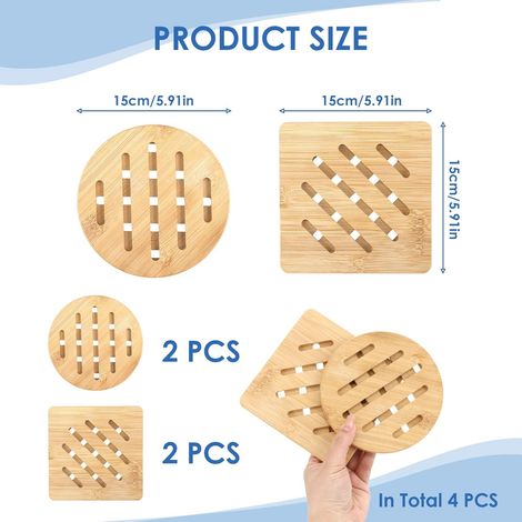 Ensemble de 4 maniques en silicone JeiibrZui - Motif arc-en-ciel - Résistantes à la chaleur et antidérapantes - Protection polyvalente pour casseroles, tasses et bols (1/5)