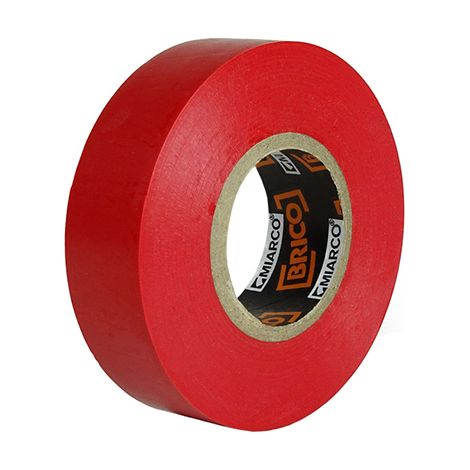 Paquet. 10 rouleaux de ruban isolant rouge 19 mm x 20 m miarco (1/2)