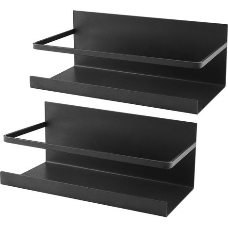 Magnetisches Kühlschrankregal, 2-teiliges Gewürzregal für den Kühlschrank, Küchenorganizer, Gewürzaufbewahrung, platzsparende Lösung für die Küche (1/5)