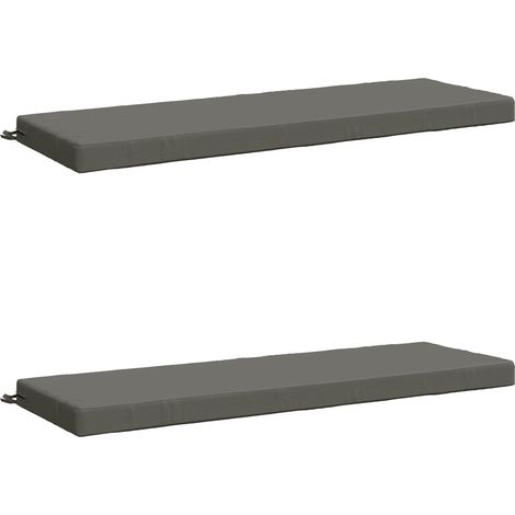 Cojines para bancos SOEST 2 uds. 100% Poliéster Gris vidaXL