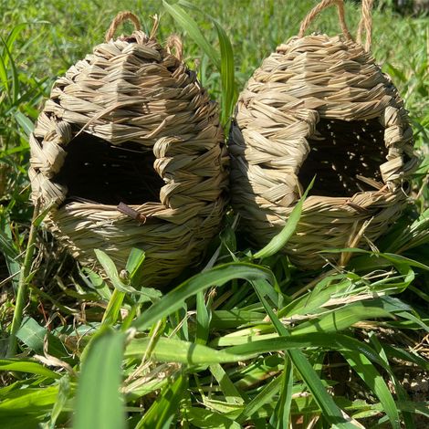 Birdhouse Straw Nest Outdoor Handmade Creative Round Birdhouse Straw Nest Craft New Product (1/5)