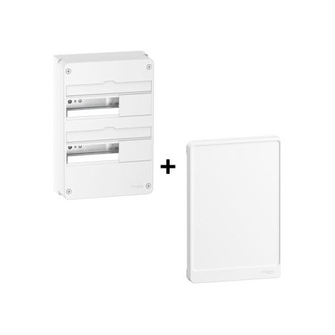 Schneider - Resi9 - Coffret 2 Rangu00e9es de 13 Modules + Porte - Ru00e9f. : R9H13402+R9H13422 (1/4)