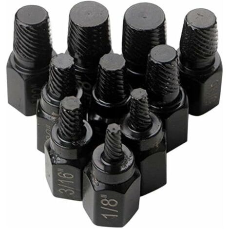 Lot de 10 extracteurs de vis hexagonales multi-cannelures (1/4)