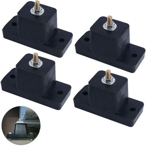 AGE Ensemble de 4 paires de coussins isolants antivibratoires en caoutchouc pour climatiseur support d'amortisseur de climatisation base antichoc (1/5)