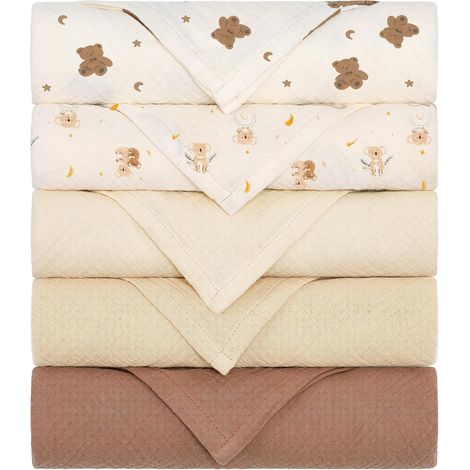Langes Coton Bébé en Mousseline 60x60 cm (1/5)