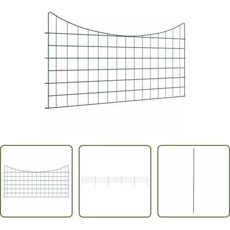 Gartenzaun - Teichzaun Set 5 pcs Grün 100 x 50 cm Stahl (1/5)