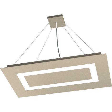 Sospensione Moderna Rettangolare Carpet Metallo Sabbia 4 Luci 2G11 70X39Cm (1/4)