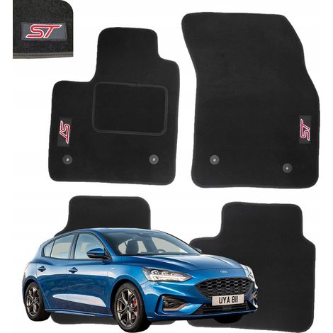 Alfombrillas de terciopelo para Ford Focus MK4 ST a partir de 2018. Alfombrillas de terciopelo para coche con relieve ST B (1/5)