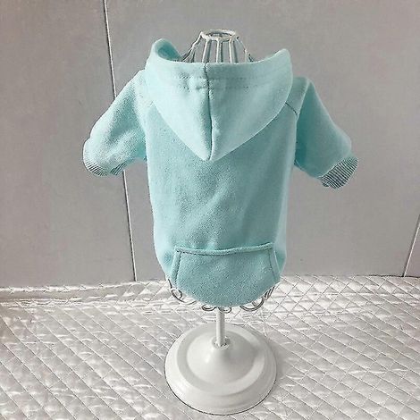 Neue Winer Hundebekleidung Pure Design Katzen- und Hundehoodie Herbst Winter Hundemantel Jacke Welpen Chihuahua Haustierbekleidung Ropa Perro Mops Hellblau (1/5)