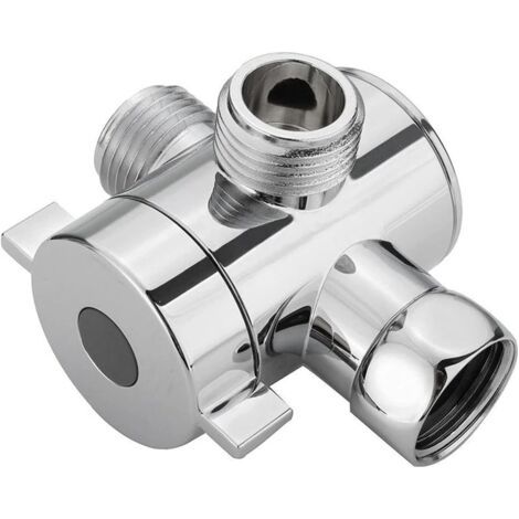 QORVA-Vanne 3 voies G1/2, inverseur de douche avec robinet d'arrêt, chromé