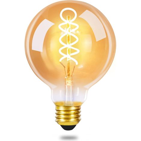 ZMH 1 pcs Ampoule LED E27 lampe vintage - G80 ampoule Edison Light Bulb 2700K 4W lampe à incandescence blanc chaud filament ampoule rétro verre ant (1/5)