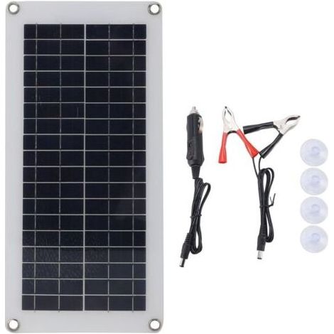 Kit de panneaux solaires pour système d'énergie solaire, panneau solaire simple à cellules solaires 12 V, panneau solaire, maison, mobile, camping-car, voiture, caravane, camping-car (1/5)