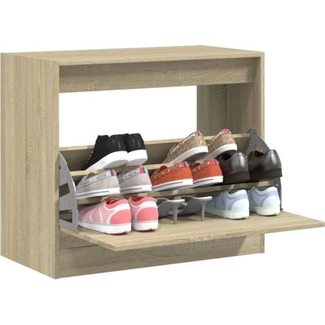 Schuhschrank Sonoma-Eiche 80x42x69 cm Holzwerkstoff