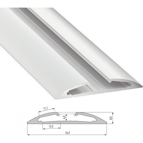 Perfíl Aluminio Tipo RETO 2,02M - Anodizado Inox (1/4)