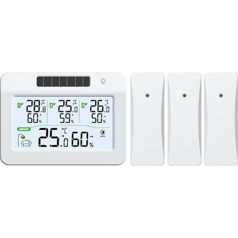 Moniteur température/humidité, solaire, pour cave et atelier (1/5)