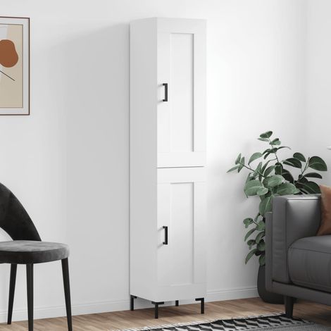Highboard Weiß 34,5x34x180 cm Holzwerkstoff