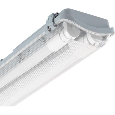 – Réglette étanche slim 150 cm IP65 – Pour 2 tubes LED T8 – Installation rapide avec clips inox – Éclairage puissant pour environnements humides