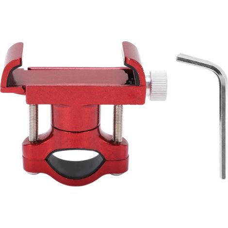 Support téléphone vélo en alliage d'aluminium robuste, porte-smartphone pour bicyclettes motos scooters avec clé Allen rouge (1/5)