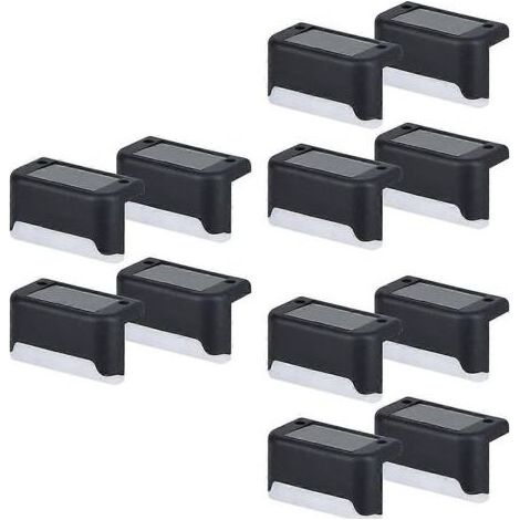 Set di 12 luci LED solari per scale, giardino o balcone, impermeabili e decorative. (1/5)