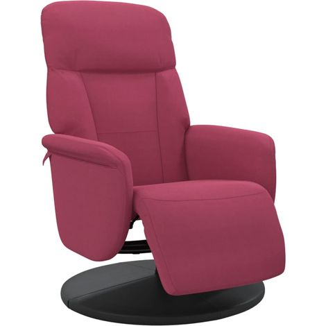 Sillón reclinable con reposapiés terciopelo rojo tinto vidaXL (1/5)
