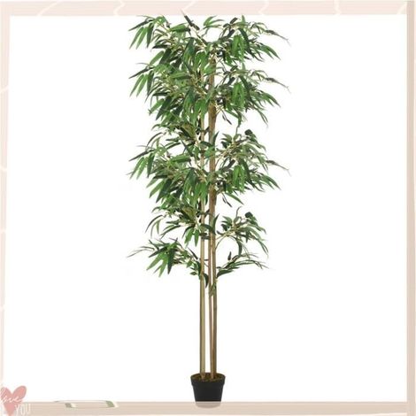 358979 Bambou artificiel 1520 feuilles 200 cm vert (1/4)