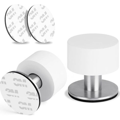 Türstopper, 2er-Set selbstklebende Türstopper aus Edelstahl, Türstopper mit stoßdämpfendem Gummi, für Küche, Schlafzimmer, Büro