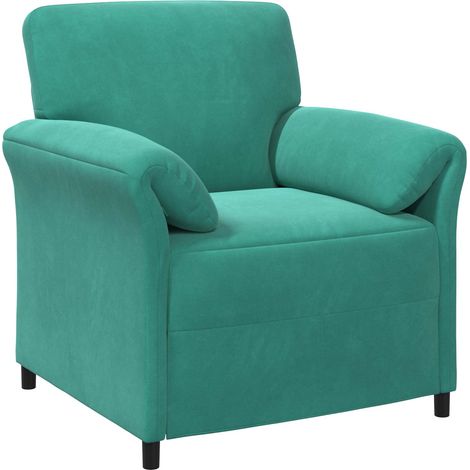 Canapé 1 place Turquoise 88 x 83 x 95 cm Velours vidaXL (1/5)