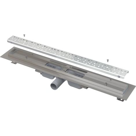 Alca - Bac à douche Antivandalisme Bas 30 cm, avec grille, tapis en acier inoxydable APZ111-300M (1/3)