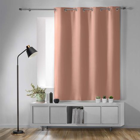 Rideau Occultant à Œillets "Occult" 135x180cm Rose Blush (1/5)