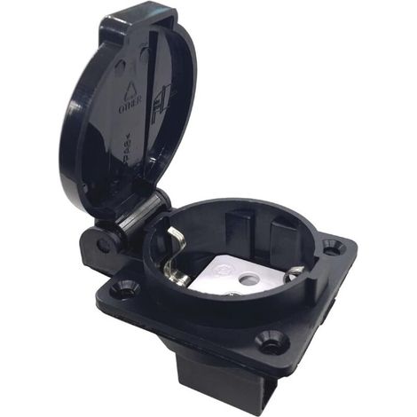 Prise européenne étanche IP44 pour Prise de Type E/F, 16 A, Prise Industrielle Allemande/française étanche à la poussière avec Couvercle pour onduleur de Voiture, climatiseur, équipement électrique