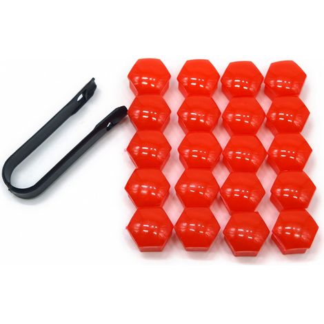 Tapones de tuercas de rueda T39 17 mm rojo brillante (1/5)