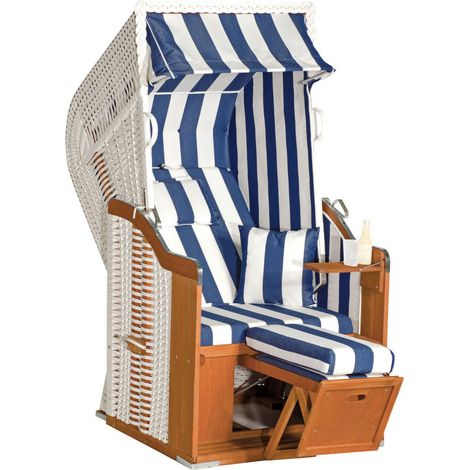 Strandkorb Rustikal 250 PLUS PVC-KS weiß, Nord. Fichte