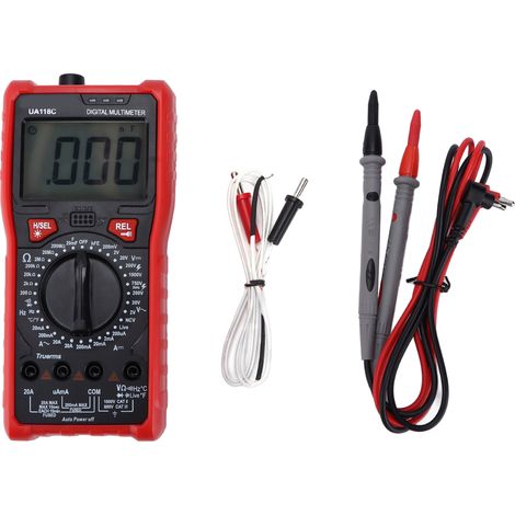 Multimètre numérique UA118C à plage automatique, voltmètre ampèremètre anti-combustion avec mesure de température jusqu'à 750V (1/5)