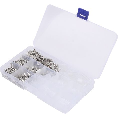 315-teiliges Sortiment an Crimp-Kabelverbindern für Industriebedarf, silberfarben, 2,8/4,8/6,3 mm (1/5)