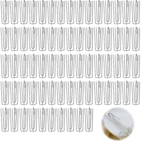 Crochet Rideaux - Acier Inoxydable - 4 Dents - Pour Rideaux Lourds et Plis - 70 Pièces (1/5)