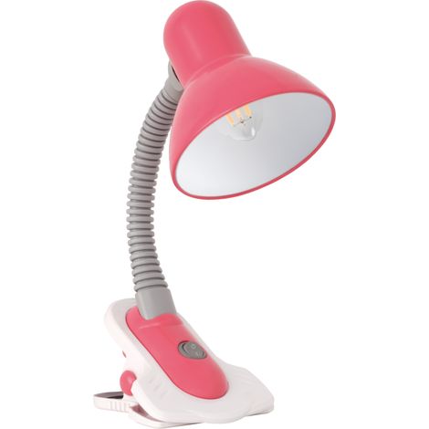 Lampe de bureau rose – Bras réglable – Pince – 360° – E27 – Kanlux SUZI (1/5)