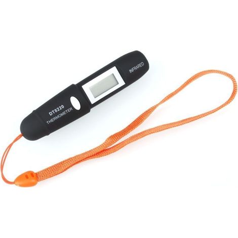 Thermomètre infrarouge DT8220, thermomètre électronique portable, mini thermomètre de poche, thermomètre laser sans contact (1/5)