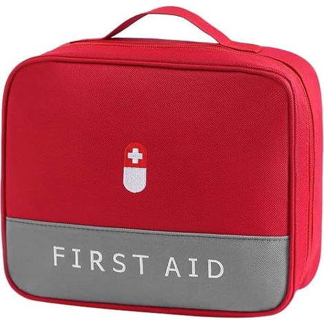 1 pièces Trousse de Secours,Kit vide de premiers soins,Stockage de médecine Portable,pour Camping Secourisme à Ménage(Rouge) (1/5)