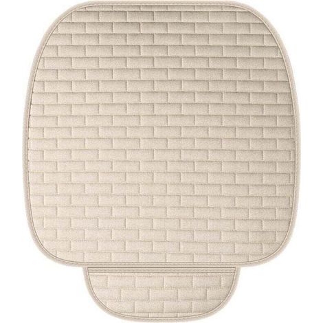 Coussin de Siège de Voiture, Coussin Voiture Siege Universel, Coussins de Siègeavant Doux, Coussin Voiture Siege Antidérapant, Couvre Siege Auto pour Voitures Résistant Aux Rayures (5251CM, Blanc) (1/4)