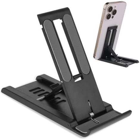 Lntyq Support téléphone Bureau réglable Pliable, Support de téléphone Portable Compatible avec Tous Les Téléphones Portables Repose Telephone pour Téléphone Liseuse et Tablette (1/5)