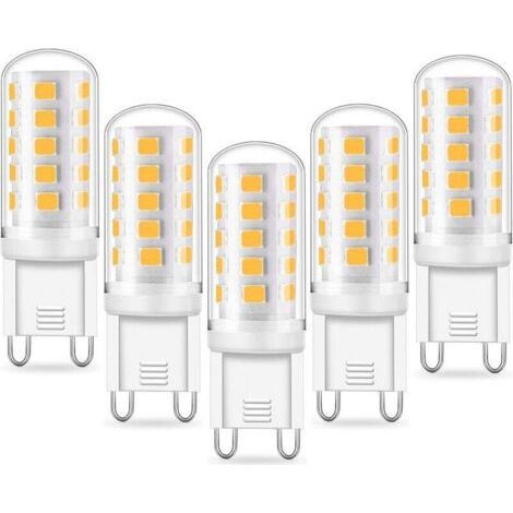 TTIO Ampoule G9 LED - 5W Equivalent 33W 40W G9 Halogène, 420LM, Mini Lampe, Blanc Froid 6000K, Sans Scintillement, AC220-240V, NON-Dimmable, Lot de 5 [Classe énergétique A+] (1/5)