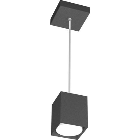 Sospensione Moderna Plate Metallo Grigio Antracite 1 Luce Gx53 10Cm (1/4)