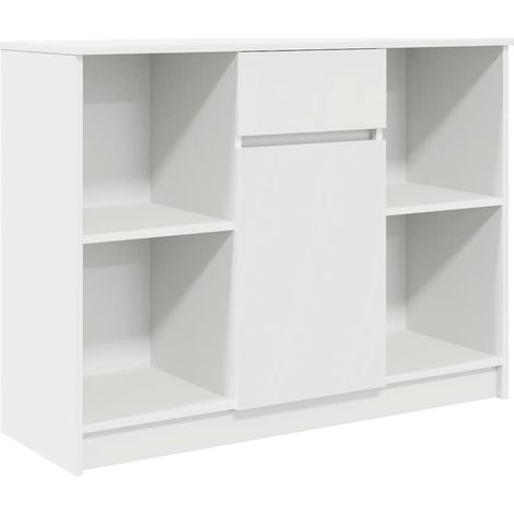 Buffet,Bahut,Meuble de Rangement avec tiroir blanc 101x35x76 cm bois d'ingénierie CFW25334 (1/5)