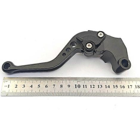 Pour Yamaha YZF R15 Poignée de klaxon d'embrayage réglable en aluminium modifiée, fixation de biellette de direction (entièrement noire) (1/5)